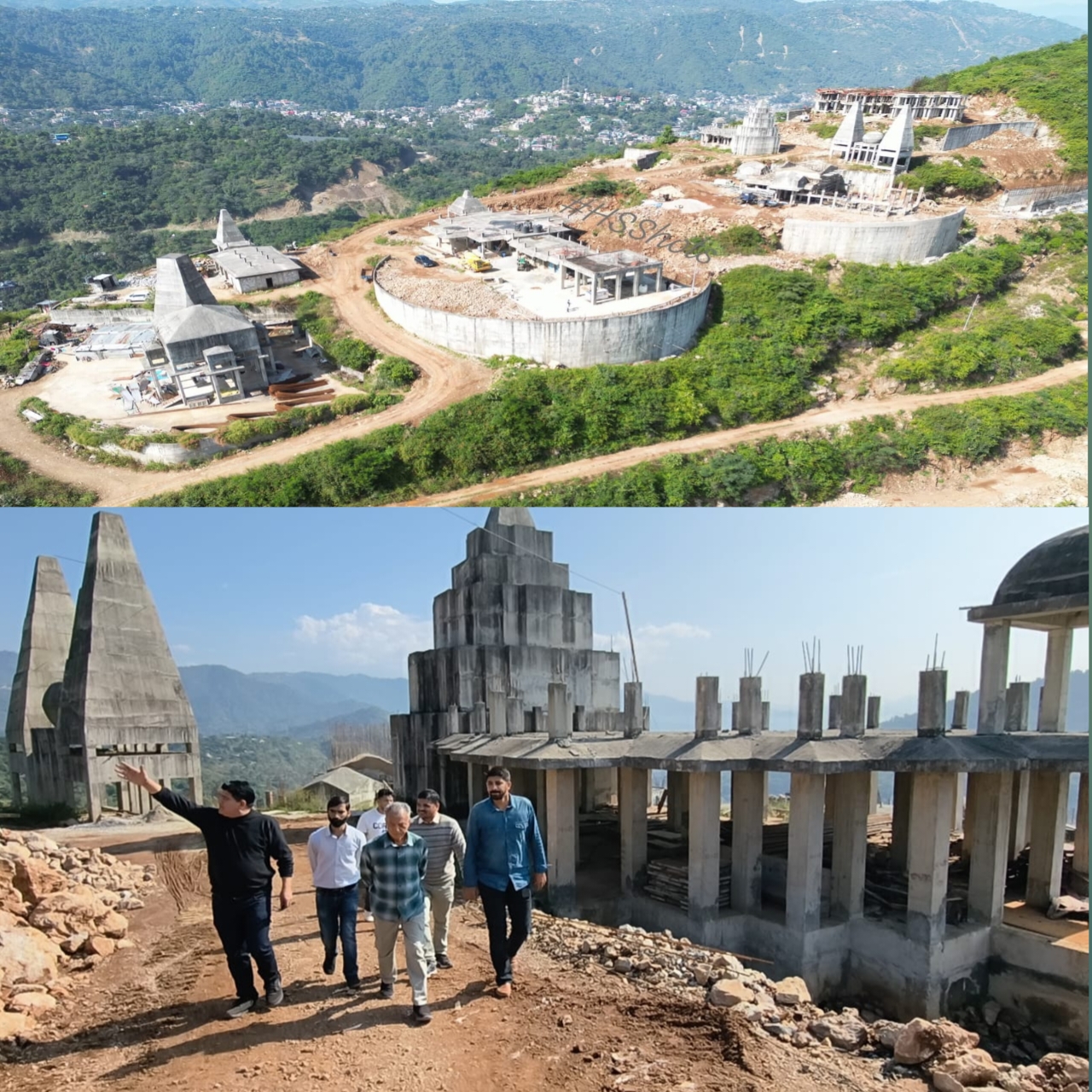 निर्माणाधीन शिवधाम परियोजना का जायजा लेते हुए अनिल शर्मा। निर्माणाधीन शिवधाम परियोजना का जायजा लेते हुए अनिल शर्मा।