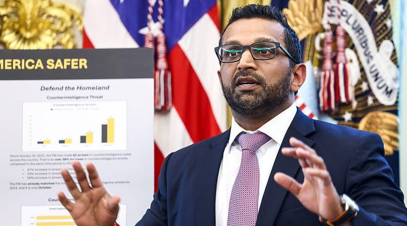 अमेरिकी खुफिया एजेंसी एफबीआई निदेशक काश पटेल। फोटो - इंटरनेट मीडिया अमेरिकी खुफिया एजेंसी एफबीआई निदेशक काश पटेल। फोटो - इंटरनेट मीडिया