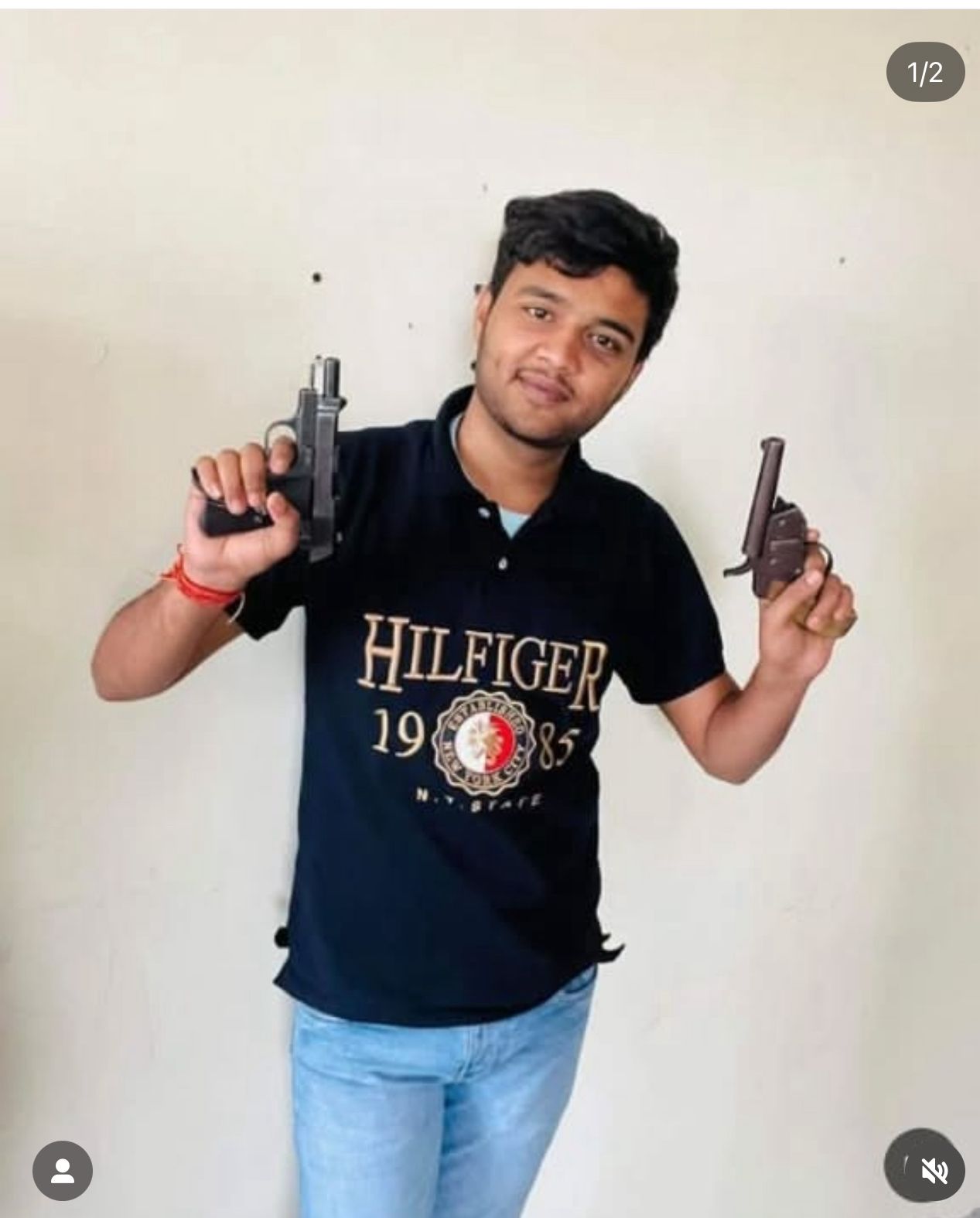 मुठभेड़ के बाद गिरफ्तार हुए आरोपित की फोटो