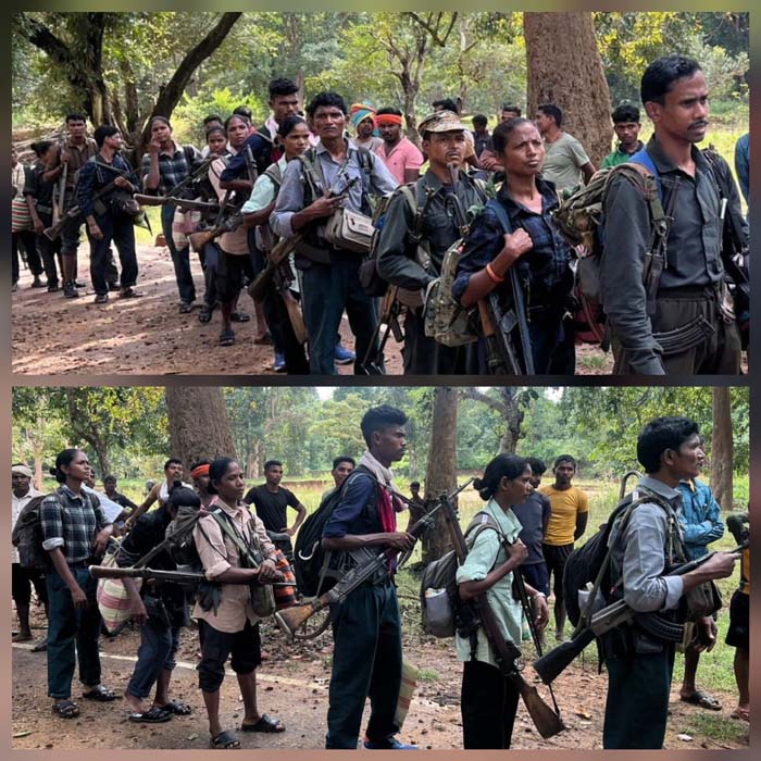 21 नक्सलियों ने 18 ऑटोमैटिक हथियार  के साथ किया आत्मसमर्पण 21 नक्सलियों ने 18 ऑटोमैटिक हथियार  के साथ किया आत्मसमर्पण