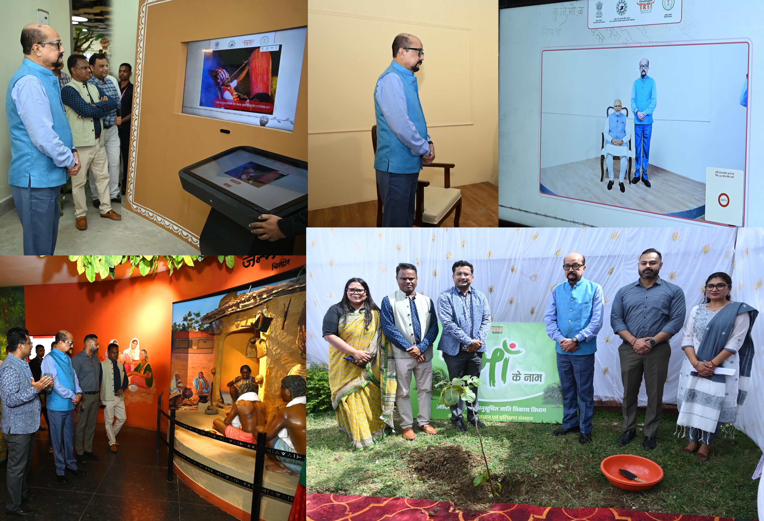 राज्यपाल रमेन डेका  जनजातीय संग्रहालय का  जायजा लेते हुए