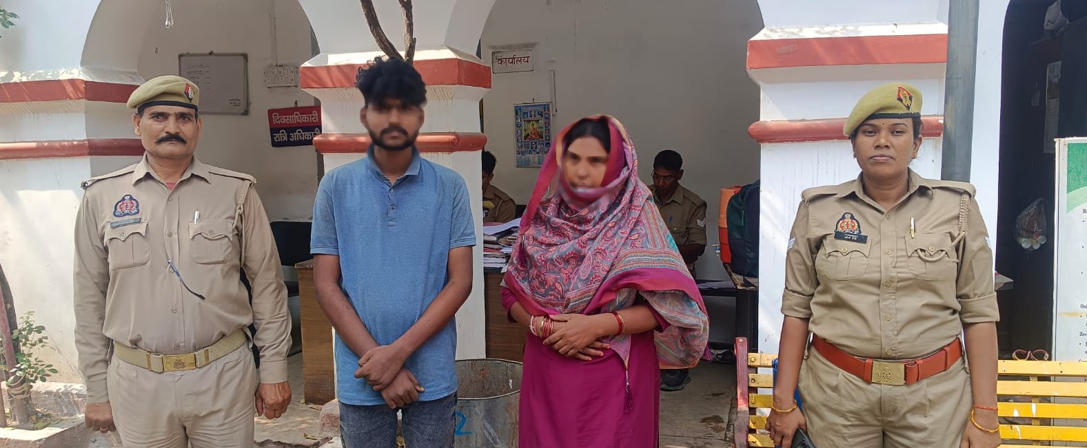 वरिष्ठ पत्रकार एल.एन.सिंह की हत्या मामले में गिरफ्तार मां—बेटे की फोटो वरिष्ठ पत्रकार एल.एन.सिंह की हत्या मामले में गिरफ्तार मां—बेटे की फोटो