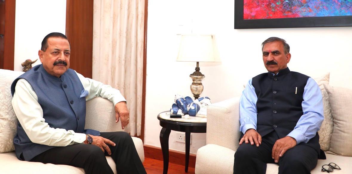 हिमाचल प्रदेश के मुख्यमंत्री ने डॉ. जितेंद्र सिंह से की मुलाकात हिमाचल प्रदेश के मुख्यमंत्री ने डॉ. जितेंद्र सिंह से की मुलाकात