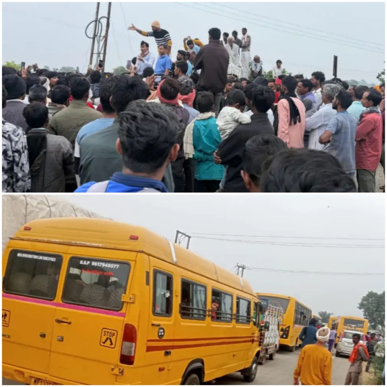 किसानों ने किया चक्काजाम,आश्वासन पर हटे किसानों ने किया चक्काजाम,आश्वासन पर हटे