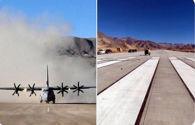 पूर्वी लद्दाख में शुरू किया दुनिया का सबसे ऊंचा हवाई अड्डा न्योमा पूर्वी लद्दाख में शुरू किया दुनिया का सबसे ऊंचा हवाई अड्डा न्योमा