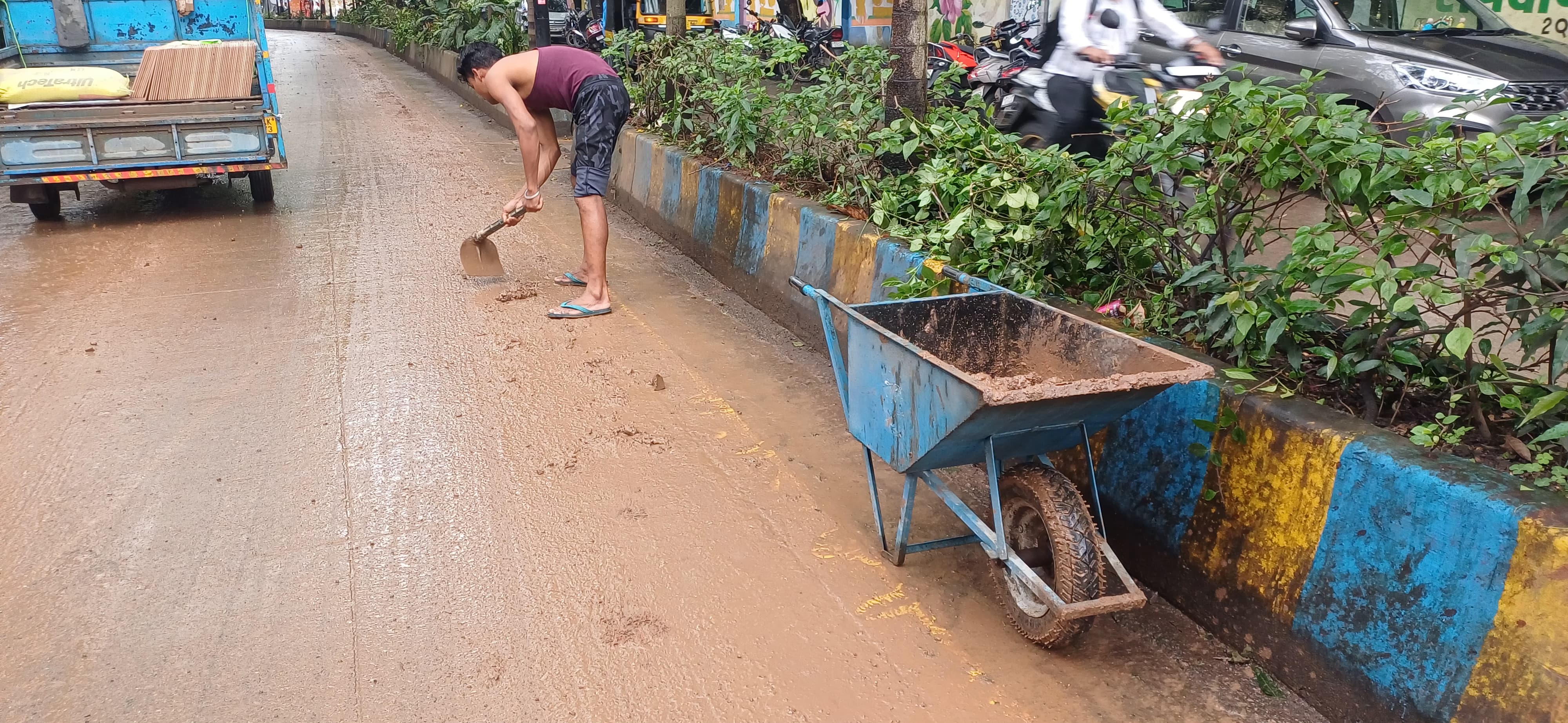 Rain-dug roads and swamps cause misery
