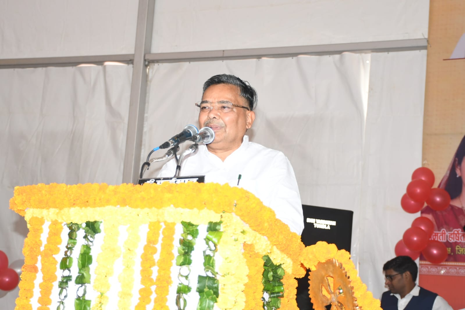 कार्यक्रम में बोलते मंत्री