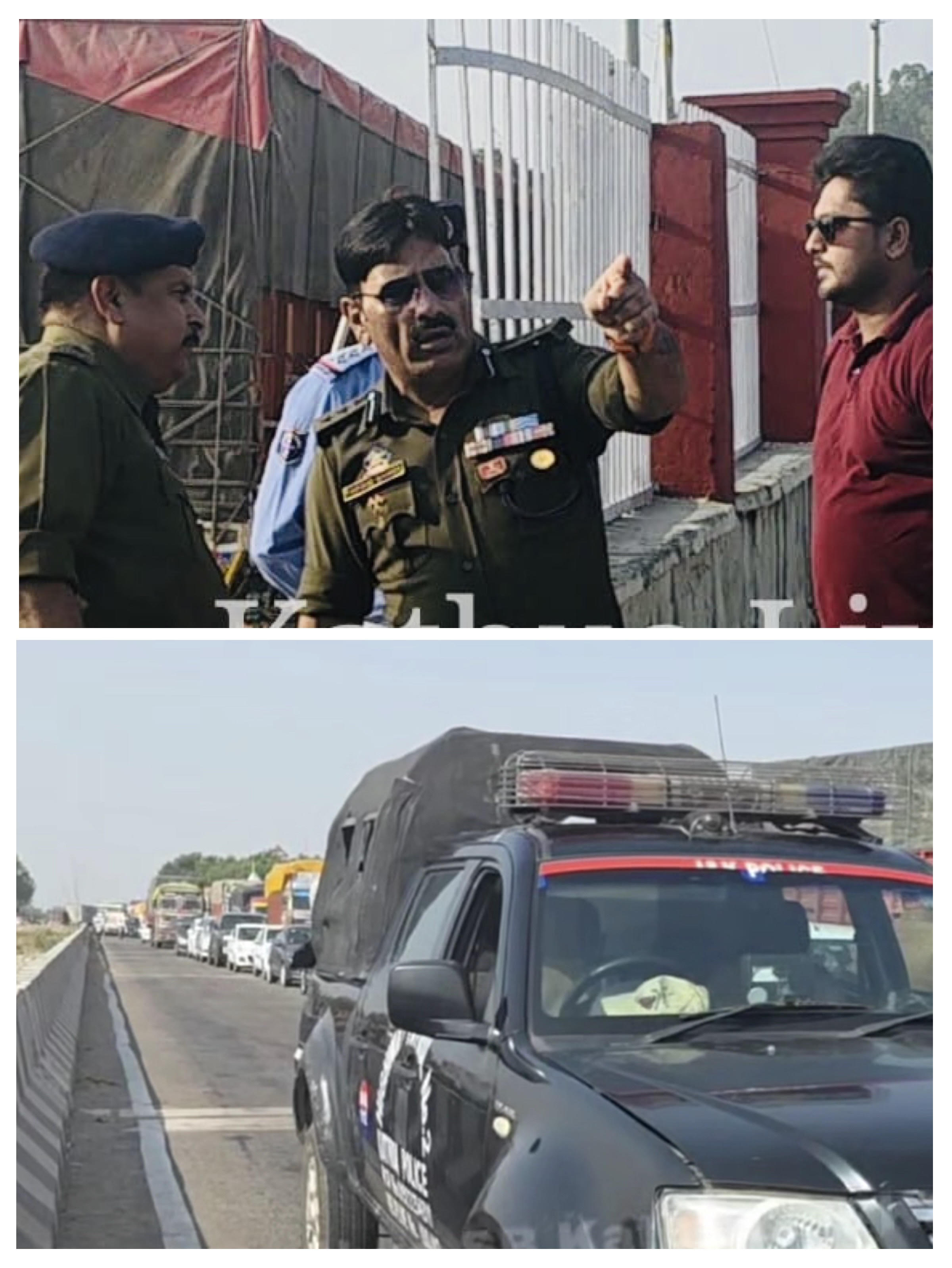 Jhiri fair begins, traffic jam on Jammu-Pathankot road, SSP Traffic visits Lakhanpur to review traffic arrangements Jhiri fair begins, traffic jam on Jammu-Pathankot road, SSP Traffic visits Lakhanpur to review traffic arrangements