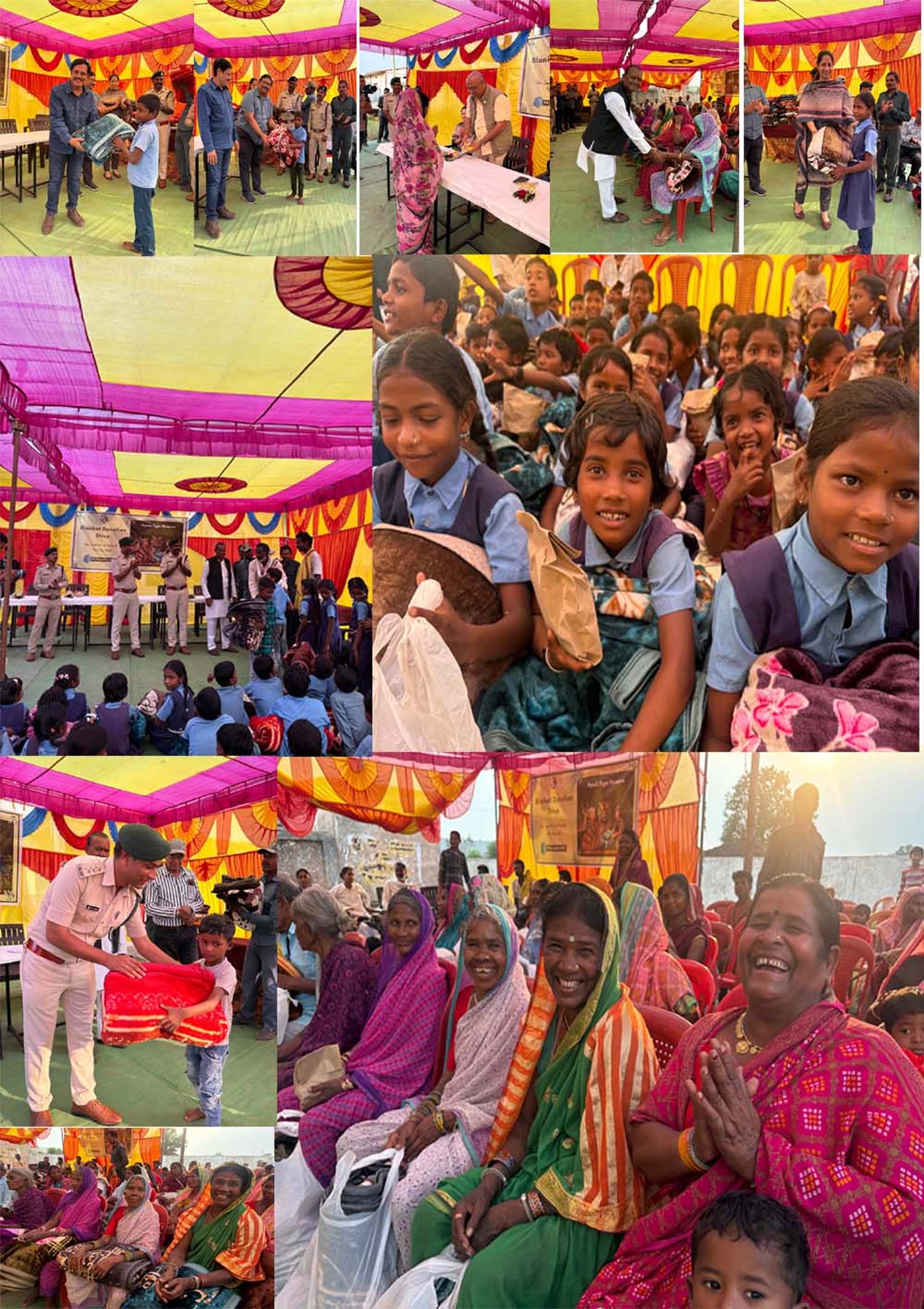 Seoni: Blanket distribution begins under blanket donation drive at Pench Tiger Reserve, Seoni.