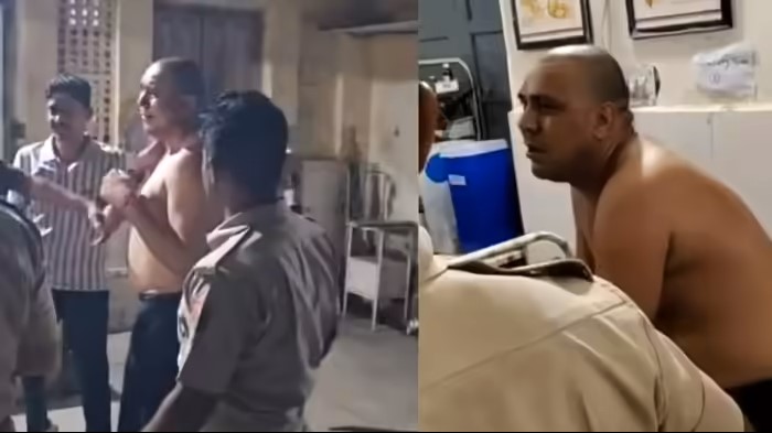 शराब के नशे में जहाजपुर जेलर का उत्पात, प्रहरी से की मारपीट, वीडियो वायरल