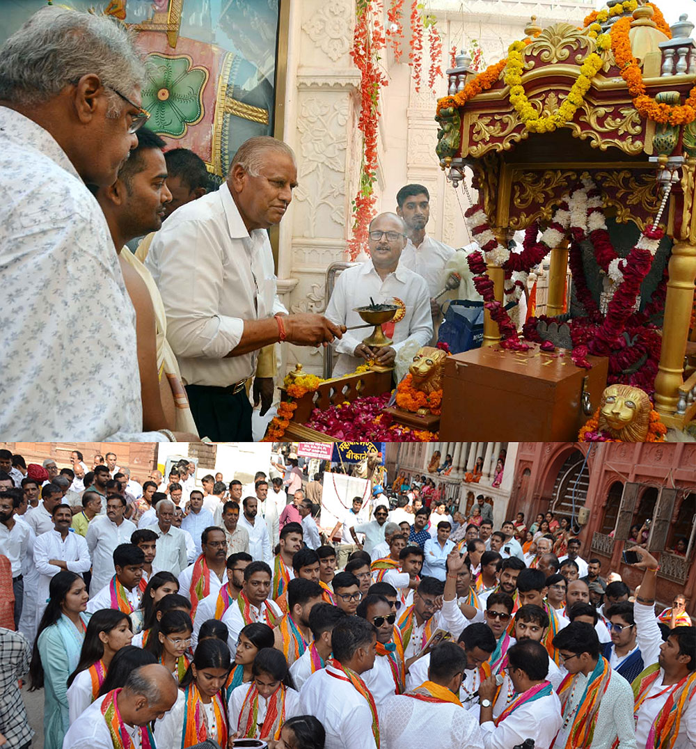 गाजे बाजे से निकली भगवान की सवारी, अनेक स्थानों पर भजनों की प्रस्तुतियां