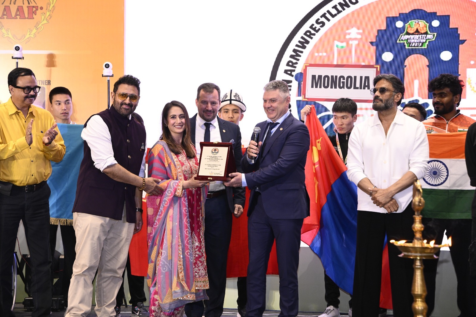 पीएएफआई की अध्यक्ष प्रीति झगानिया, प्रो पंजा लीग के सह संस्थापक प्रवीण डबास