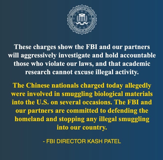 एफबीआई ने एक्स पोस्ट पर दी यह जानकारी।