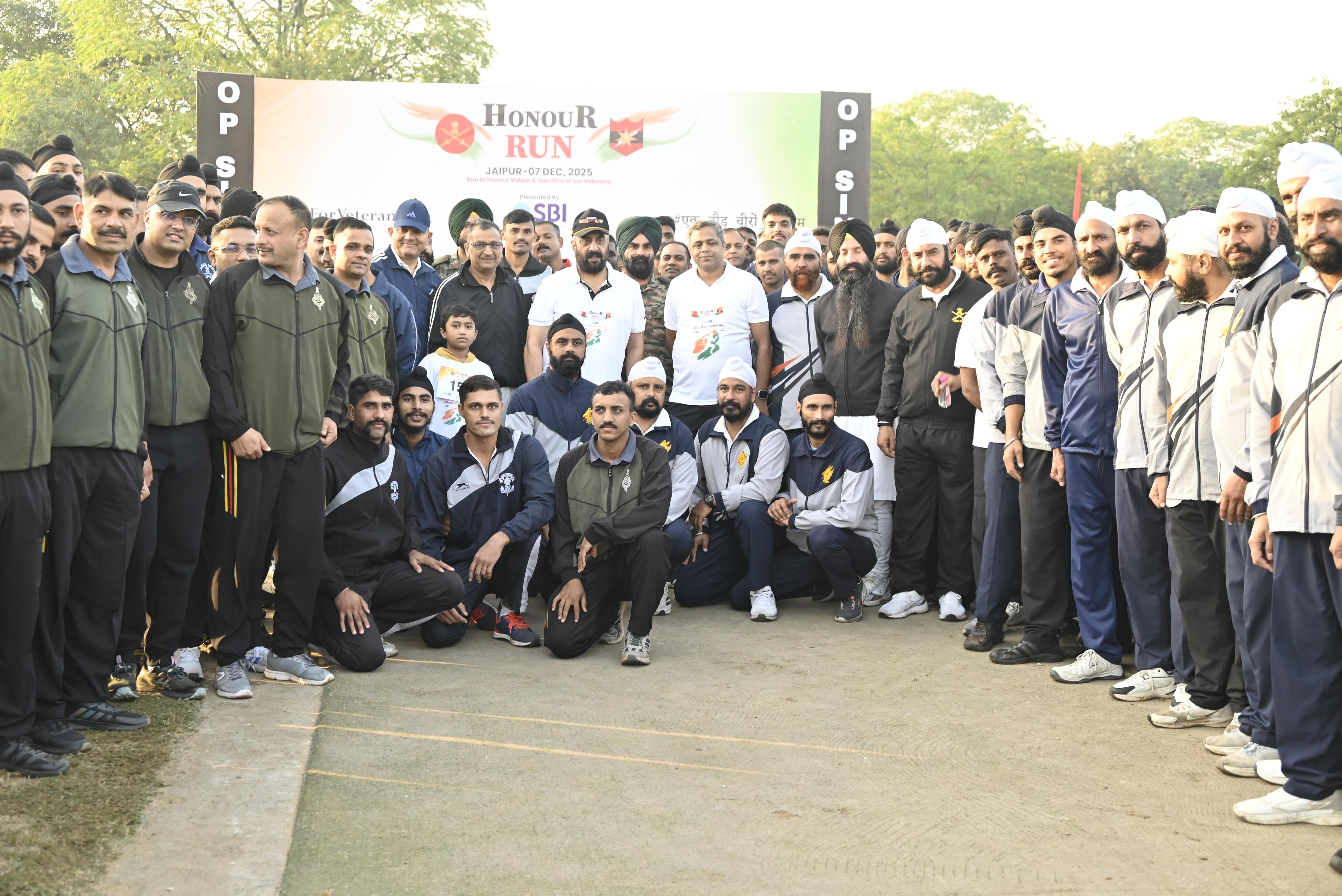 जयपुर मिलिट्री स्टेशन की ओर से ऑनर रन 2025 का द्वितीय प्रोमो रन का पूर्वाभ्यास