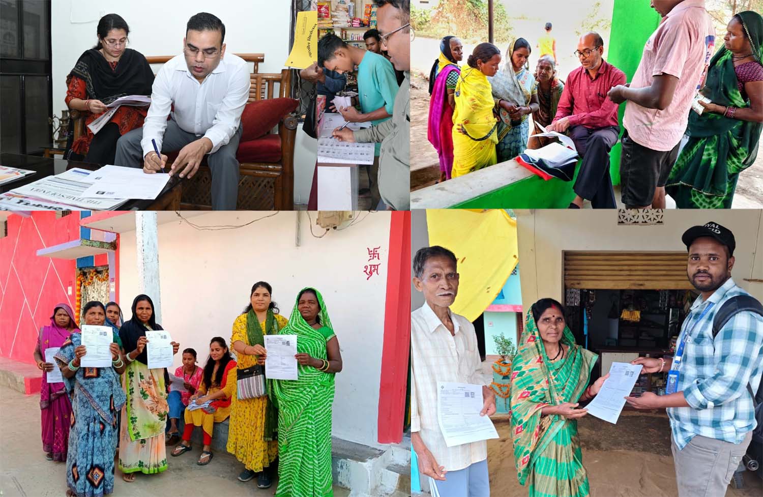 मतदाता सूची के विशेष गहन पुनरीक्षण काे लेकर बीएलओ घर-घर  पहुंचकर  दस्तावेज संकलि करते