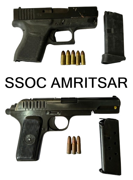 पंजाब पुलिस द्वारा बरामद हथियार