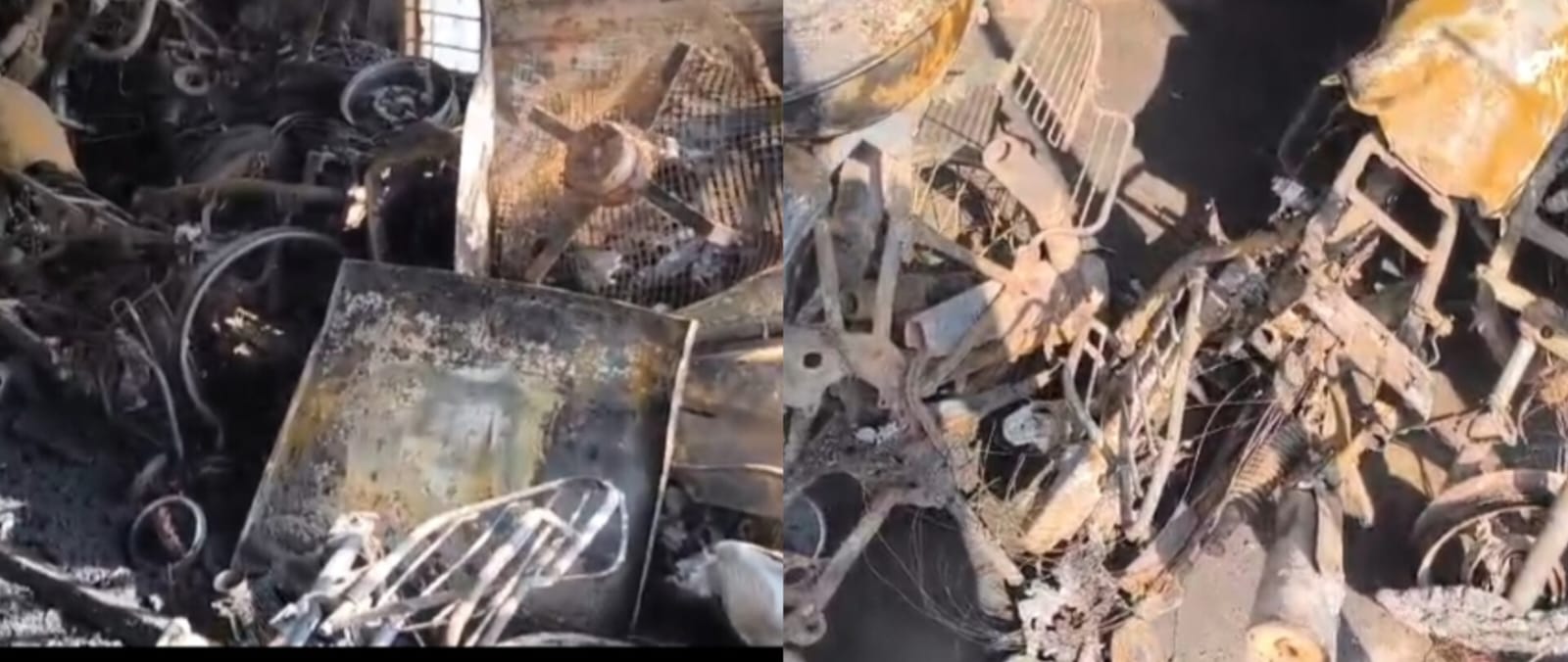 जली हुआ समान