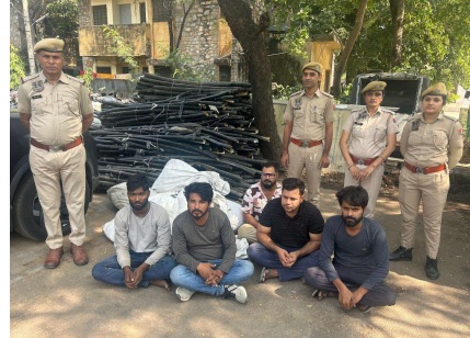 बीएसएनएल की भूमिगत केबल चोरी करने वाले चढे पुलिस के हत्थे