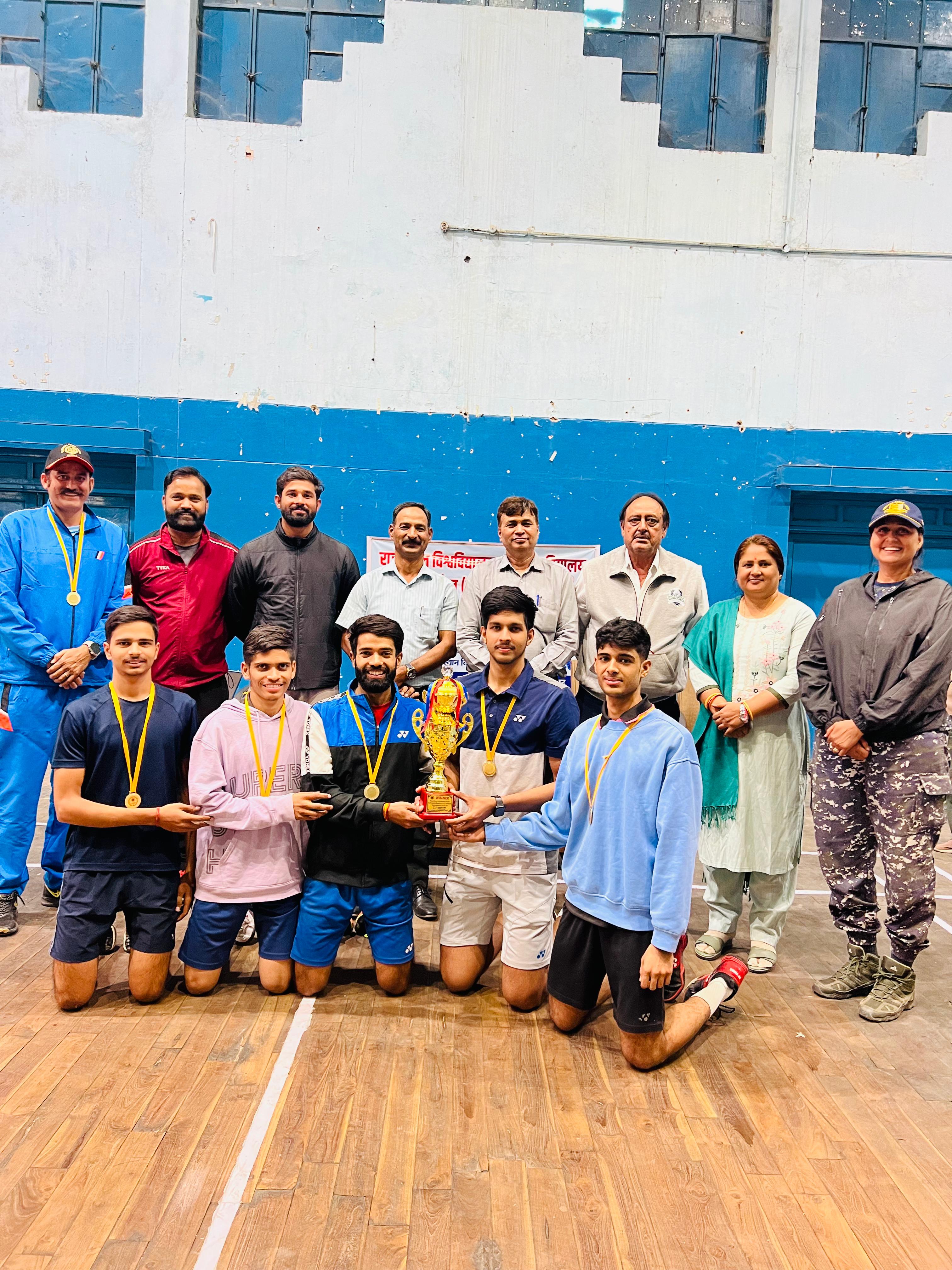 राजस्थान विश्वविद्यालय में अंतर-महाविद्यालय बैडमिंटन प्रतियोगिता का आयोजन