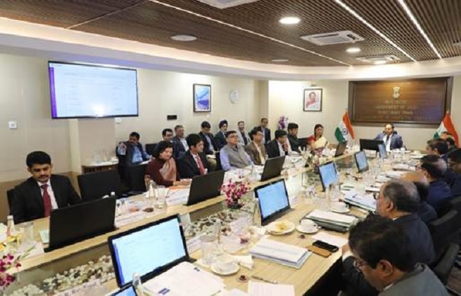 स्टार्टअप कॉमन एप्लीकेशन जर्नी लॉन्‍च करते डीएफएस के सचिव एम. नागराजू और अन्‍य