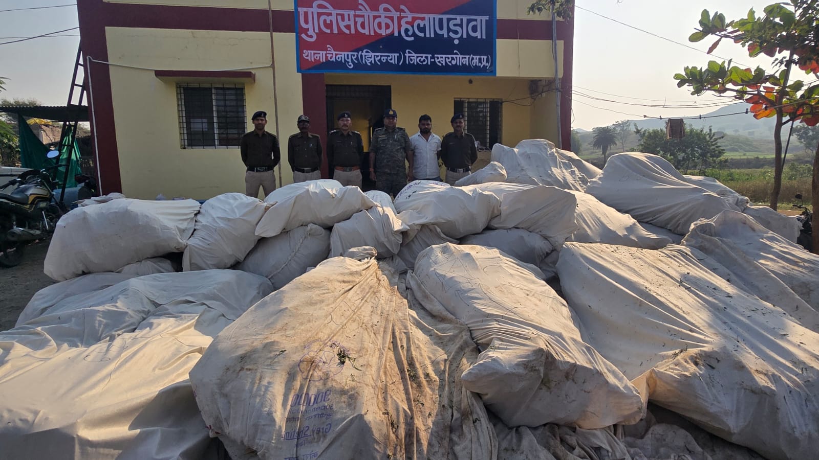 खरगोन में 1 करोड़ 78 लाख रुपए का 35.51 क्विंटल गांजा जब्‍त