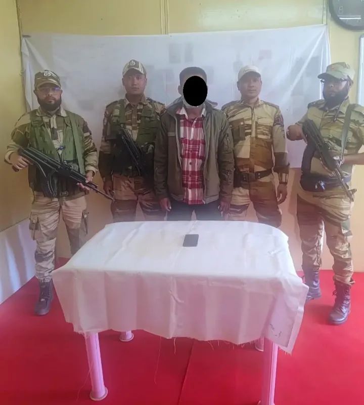 Image of the PREPAK (PRO) Rebel Held in Imphal During Anti-Extortion Operation
