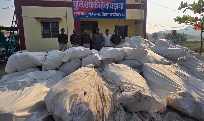 खरगोन पुलिस की नशे के विरूद्ध बड़ी कार्रवाई