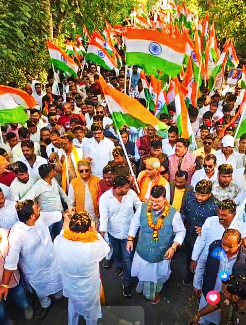 भाजपा की एकता यात्रा में डिप्टी सीएम