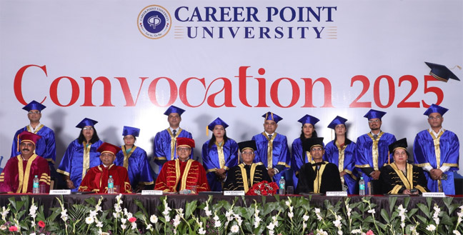 कॅरियर पॉइंट यूनिवर्सिटी, कोटा के 7वें दीक्षांत समारोह में 800 को स्नातक और स्नातकोत्तर डिग्रियां वितरित
