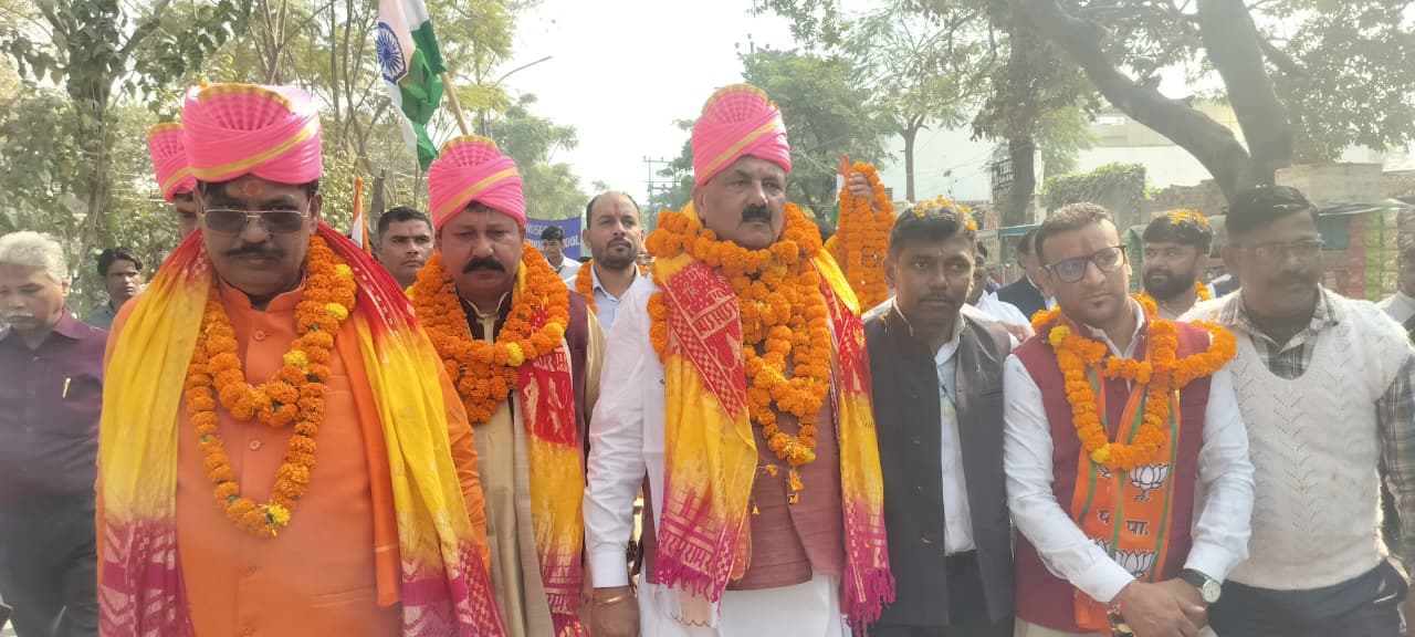 पूर्व विधानस मुरादाबाद देहात विधानसभा धं में निकली एकता यात्रा