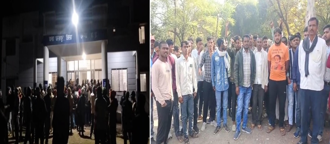 धरमपुर थाने मे हंगामा