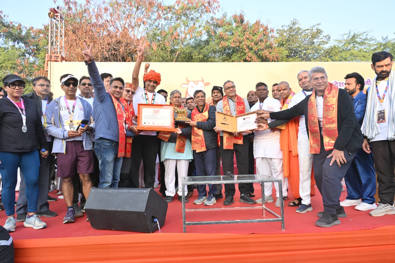 गौमाता के सम्मान के लिए आयोजित हुई विश्व की पहली गौ सम्मान दौड़