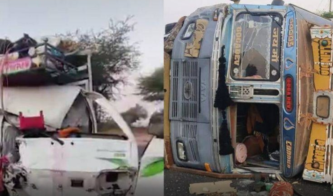 जोधपुर-बालेसर हाईवे पर भीषण सड़क हादसा जोधपुर-बालेसर हाईवे पर भीषण सड़क हादसा