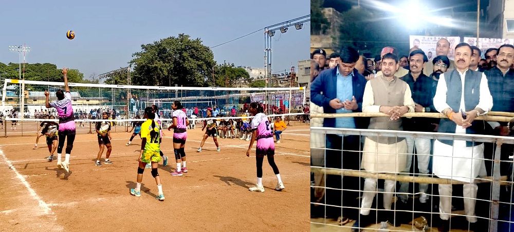 मप्रः स्कूल शिक्षा मंत्री ने राष्ट्रीय व्हॉली-बॉल प्रतियोगिता के मैच देखे