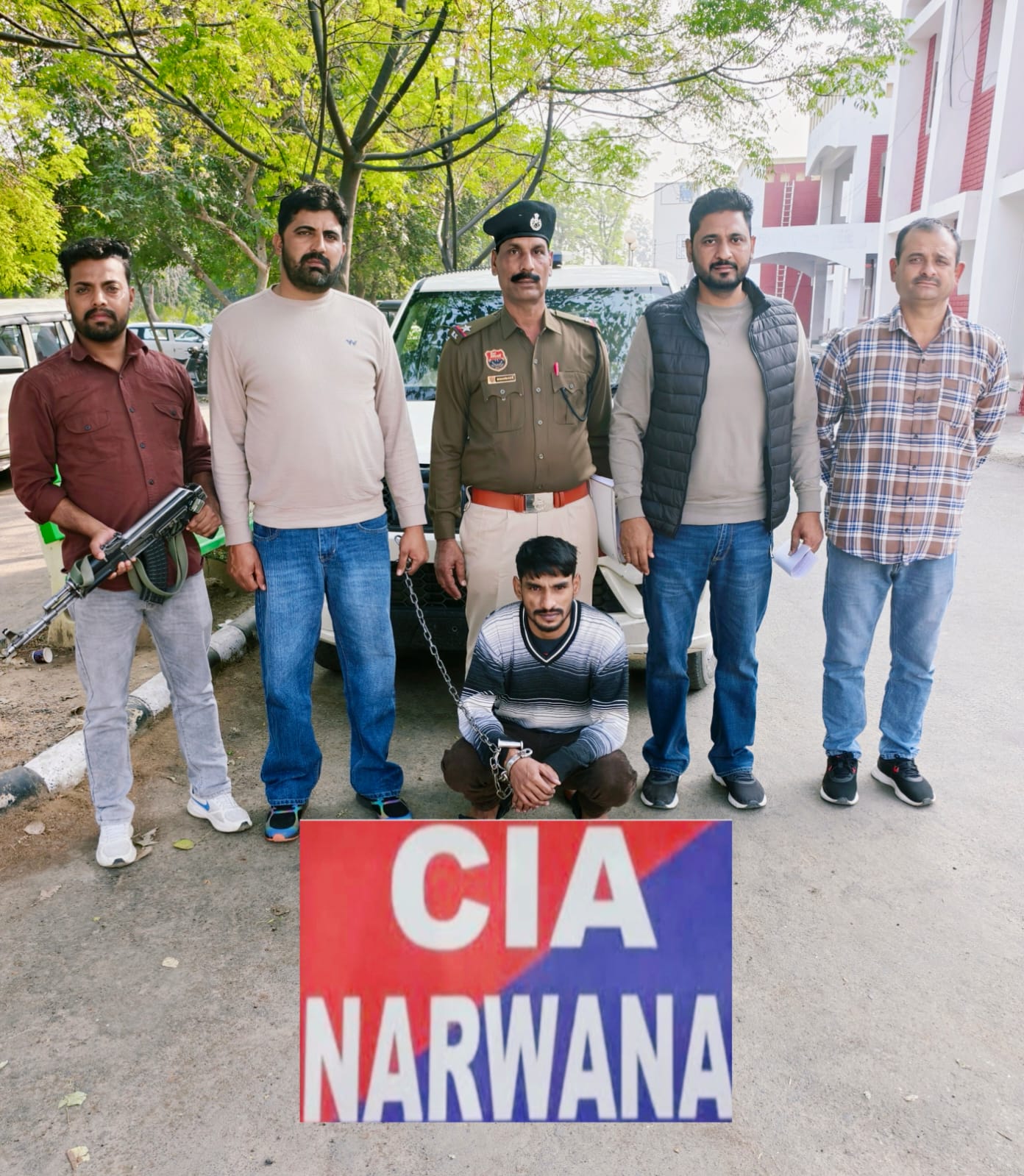 पुलिस गिरफ्त में रिंकू।