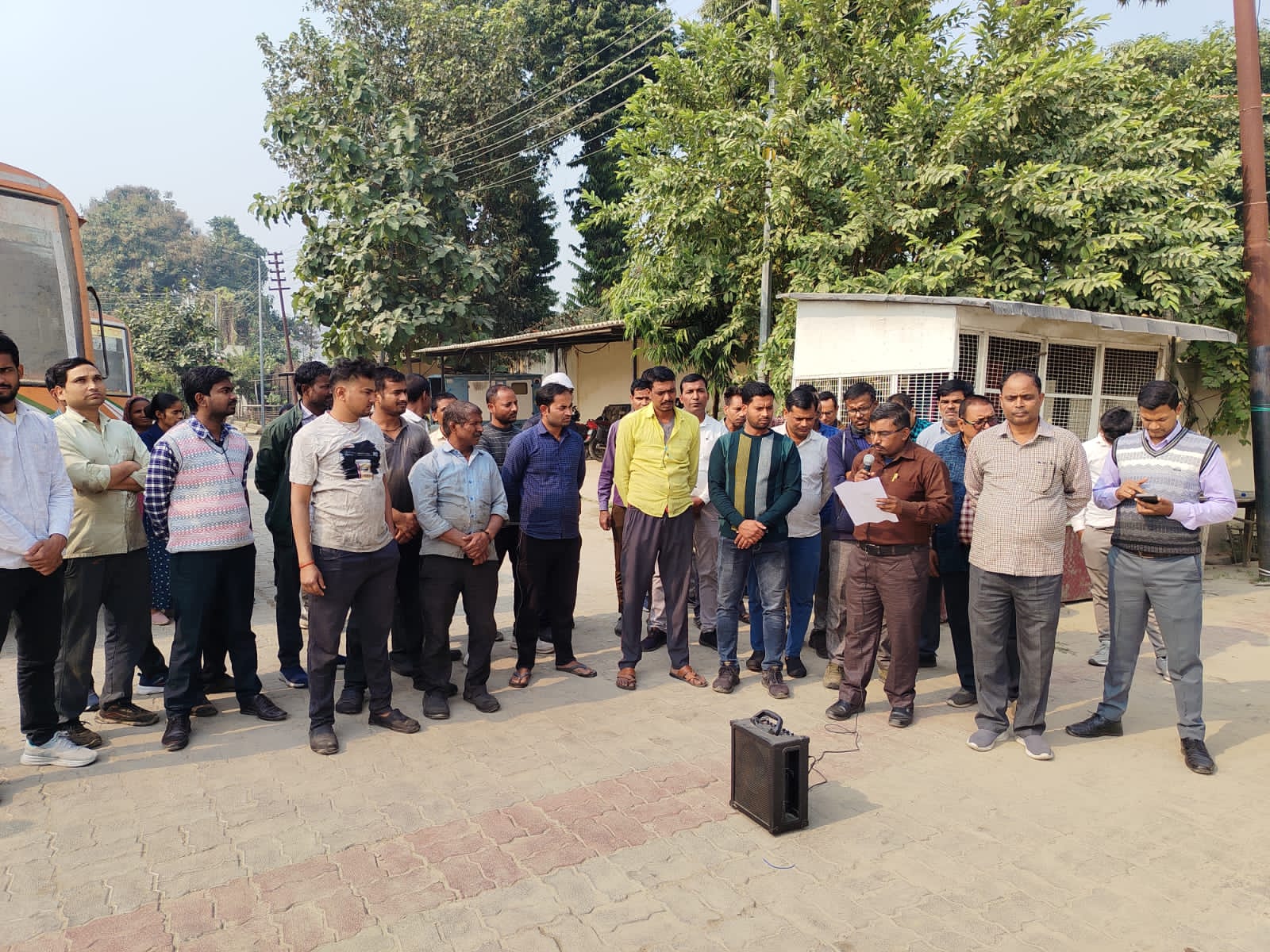 रोडवेज कर्मचारी संयुक्त परिषद ने किया गेट मीटिंग का आयोजन*