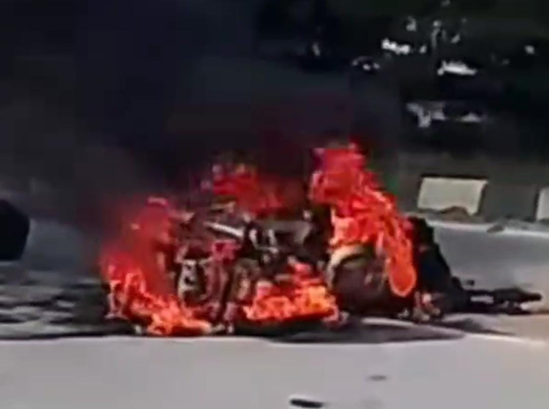 आग का गोला बनी बुलेट