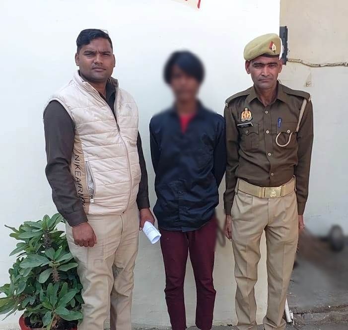 किशोरी को बहला फुसलाकर रेप करने का आरोपित नागेश सैनी पुलिस गिरफ्त में।