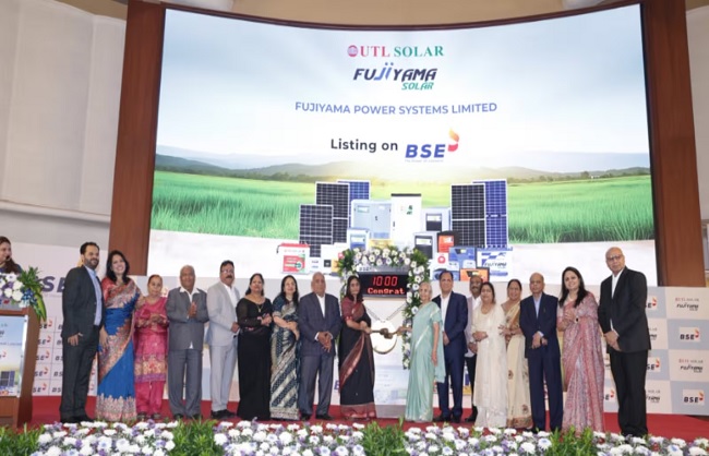 फुजियामा पावर सिस्टम्स लिमिटेड के लिस्टिंग के जारी फोटो