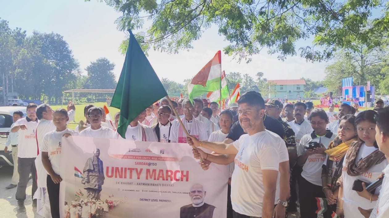 तामुलपुर में आयोजित‘यूनिटी मार्च’  की तस्वीर।