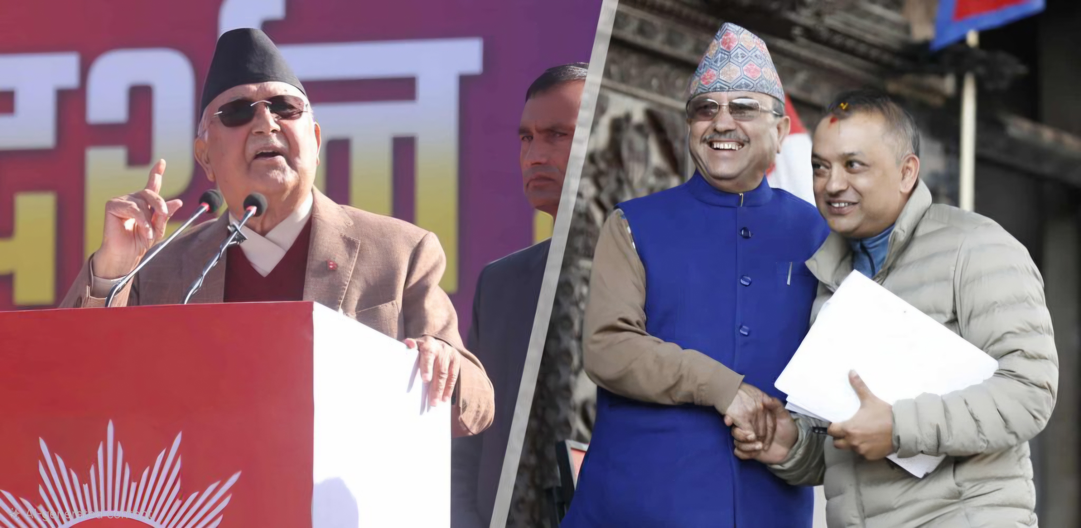 एमाले अध्यक्ष ओली और कांग्रेस के महामंत्री गगन थापा