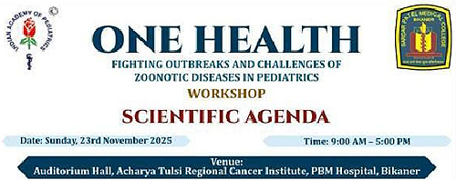 बच्चों में जूनोटिक रोगों के बचाव व उपचार पर विशेषज्ञ चिकित्सकों की कार्यशाला 23 काे
