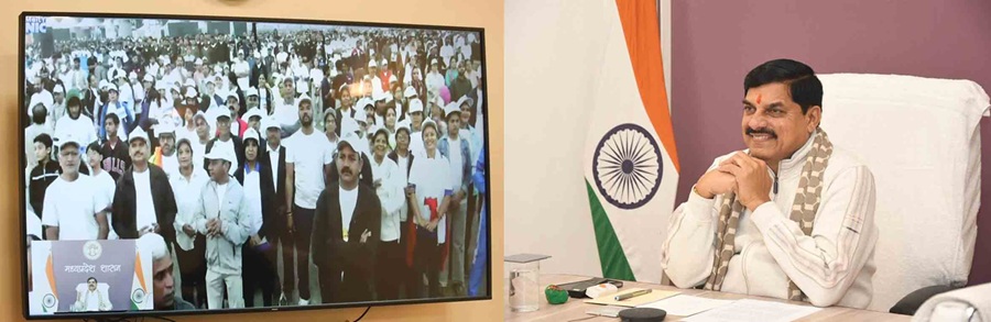 मुख्यमंत्री डॉ. मोहन यादव ने वन इंदौर-रन इंदौर मैराथन का वर्चुअली किया शुभारंभ मुख्यमंत्री डॉ. मोहन यादव ने वन इंदौर-रन इंदौर मैराथन का वर्चुअली किया शुभारंभ