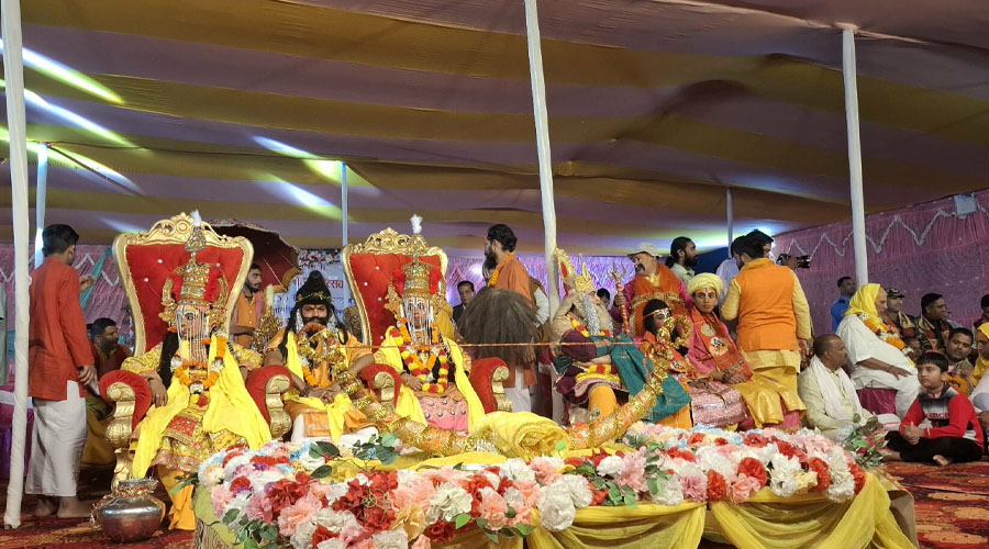 राम जानकी विवाह पंचमी में धनुष यज्ञ का आयोजन