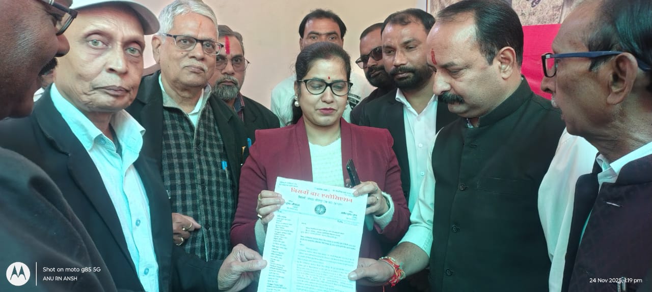 उप जिलाधिकारी को ज्ञापन सौंपते अधिवक्ता