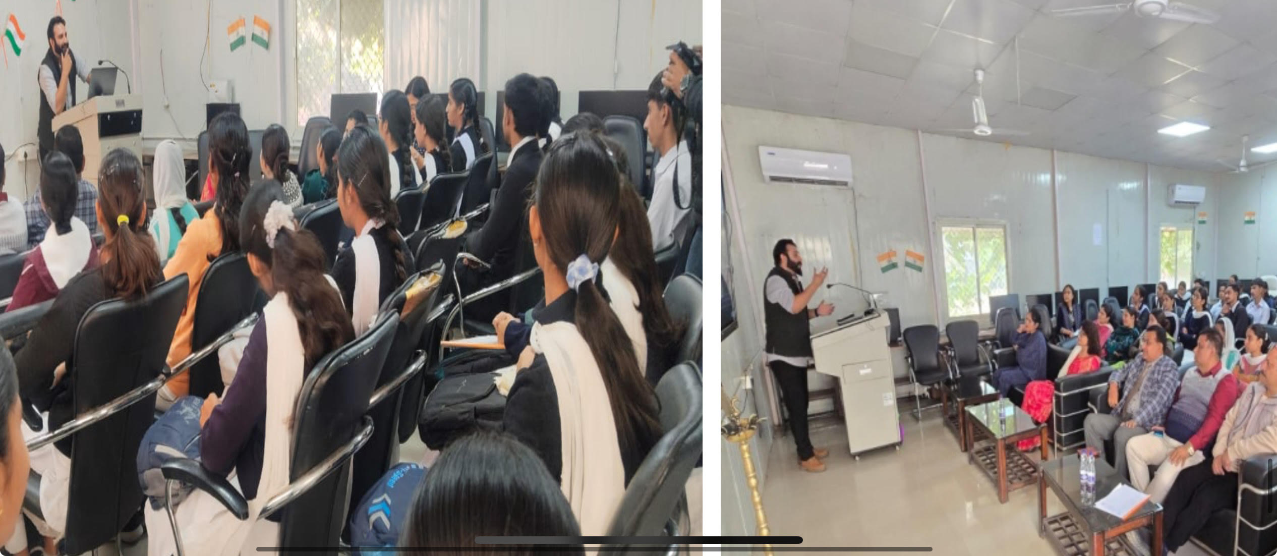 Lectures were organised on menstrual hygiene and prevention of communicable diseases.