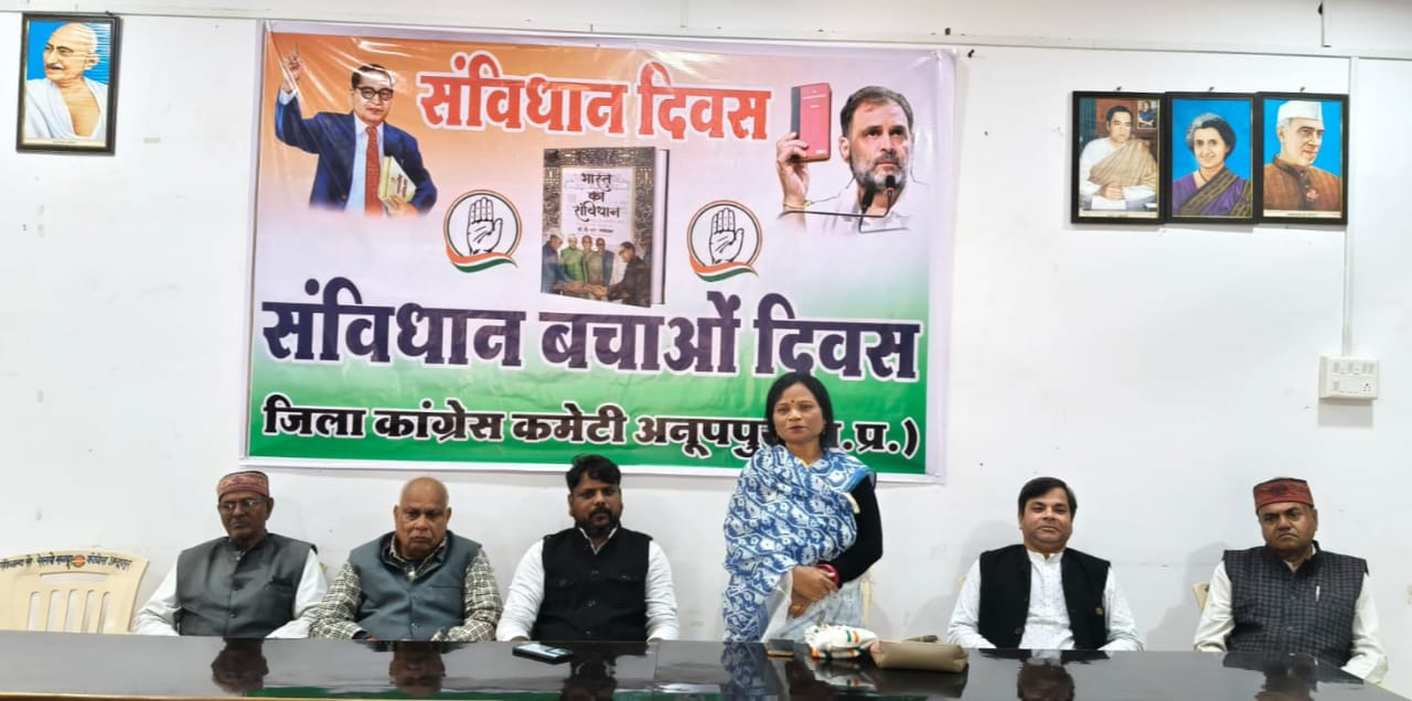 जिला पंचायत अध्यक्ष प्रीति सिंह संबाेधित करती हुई