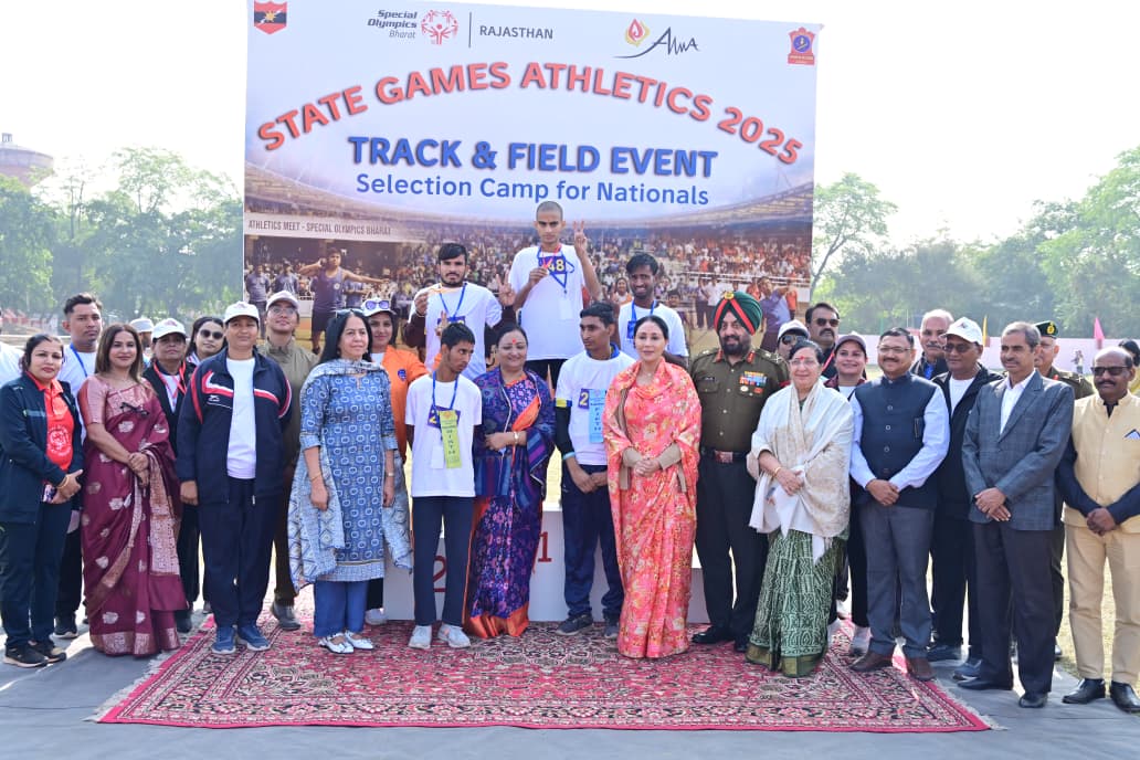 जयपुर मिलिट्री स्टेशन में स्पेशल ओलंपिक्स स्टेट गेम्स एथलेटिक्स–2025 का भव्य आगाज़