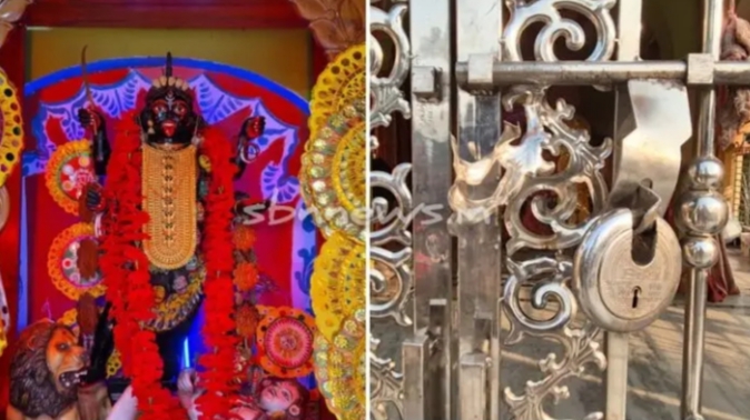 नारायणगढ़ काली मंदिर में गहना चोरी