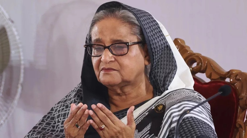 बांग्लादेश की अपदस्थ प्रधानमंत्री शेख हसीना। फोटो - ढाका ट्रिब्यून